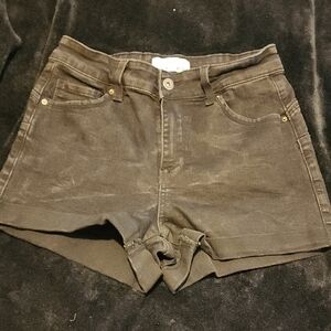 Wax Jean Women's Dark Gray Denim Shorts